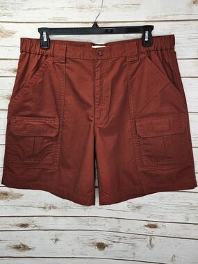 Savane Deep Red Cargo Shorts Size W38